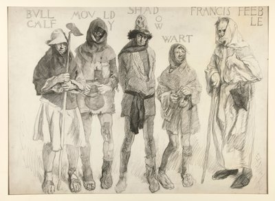 Davanti a Justice Shallow da Edwin Austin Abbey
