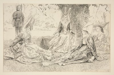 Davanti alla principessa da Edwin Austin Abbey