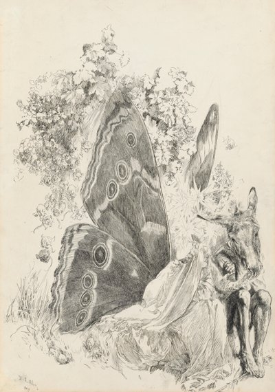 Bottom e Titania, illustrazione per Sogno di una notte di mezza estate da Edwin Austin Abbey