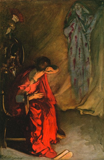 Bruto e il fantasma di Giulio Cesare da Edwin Austin Abbey