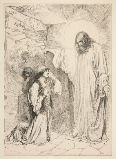 Cristo e Maria Maddalena da Edwin Austin Abbey