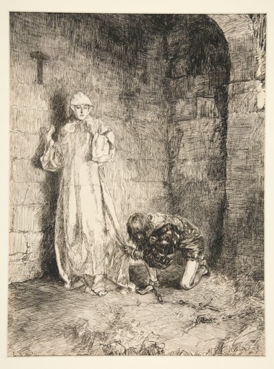 Claudio e Isabella - Atto III, Scena I, Misura per Misura da Edwin Austin Abbey