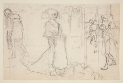 Studio di composizione per il dipinto Faust e Margherita da Edwin Austin Abbey