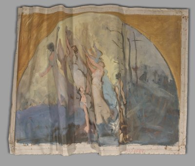 Studio compositivo, per Lo Spirito della Luce, Rotonda, Campidoglio dello Stato della Pennsylvania, Harrisburg da Edwin Austin Abbey