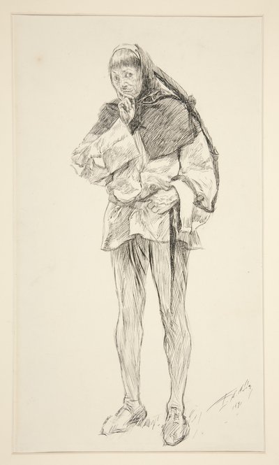 Costard, da Atto I, Scena i, Amore da Edwin Austin Abbey