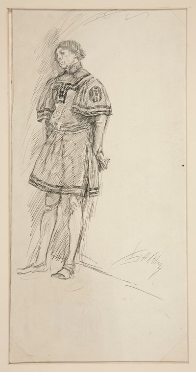 Studio di costume per Due gentiluomini di Verona (?) da Edwin Austin Abbey