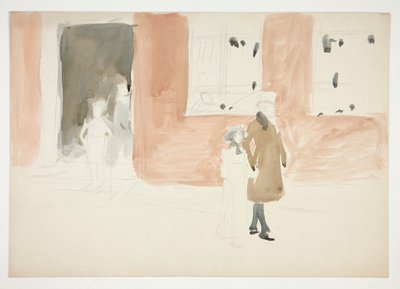 Coppia che passeggia - (illustrazione non identificata) da Edwin Austin Abbey
