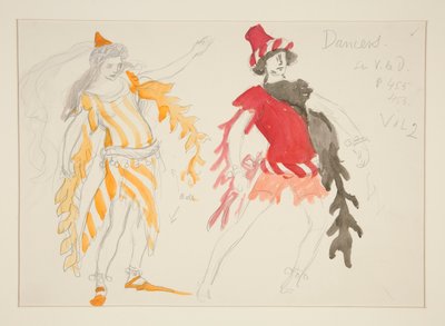 Ballerini, bozzetto di costume per Henry Irving da Edwin Austin Abbey