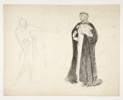 Studio preliminare per Re Giovanni da Edwin Austin Abbey