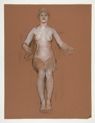 Primo studio per la figura del Genio dello Stato, in da Edwin Austin Abbey