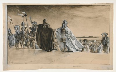 Entrata di Teseo, illustrazione per Atto I, Scena i, Sogno di una notte di mezza estate da Edwin Austin Abbey