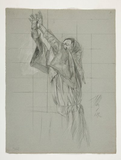 Studio di figura per Re Artù da Edwin Austin Abbey