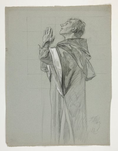 Studio di figura per Re Artù da Edwin Austin Abbey