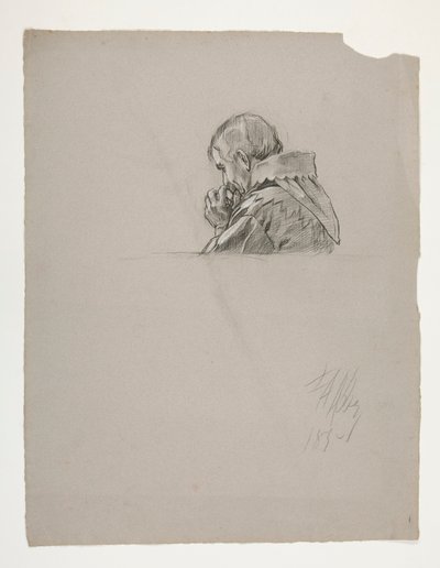 Studio della figura per Re Artù da Edwin Austin Abbey