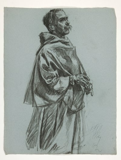 Studio di figura per Re Artù da Edwin Austin Abbey