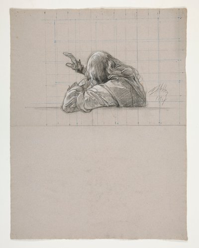 Studio di figura per Re Artù da Edwin Austin Abbey