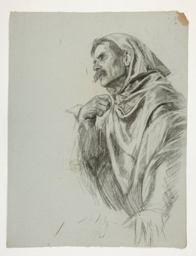 Studio di figura per Re Artù da Edwin Austin Abbey