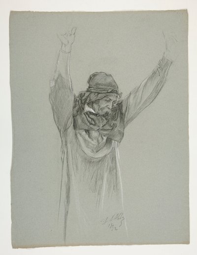 Studio di figura per Re Artù da Edwin Austin Abbey