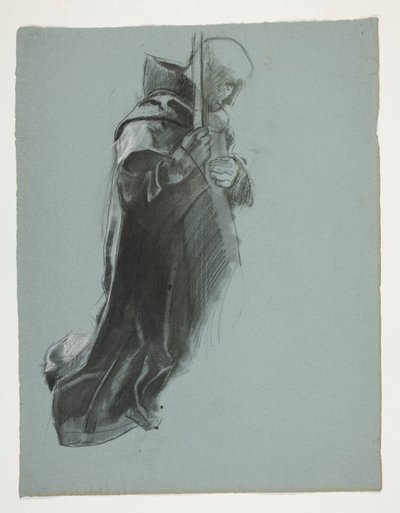Studio di figura per La Partenza, da La Ricerca del Santo Graal (una serie di quindici dipinti per la Biblioteca Pubblica di Boston, completata nel 1901) da Edwin Austin Abbey