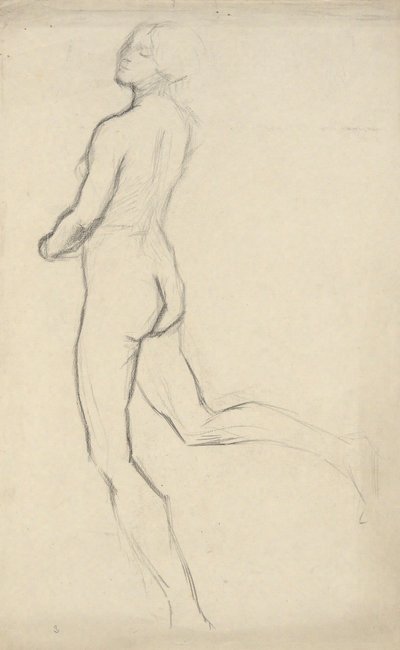 Studio di figura per Le Ore (3 pm) - decorazione murale al Campidoglio di Stato a Harrisburg, Pennsylvania, 1902-1911 (completato da John Singer Sargent) da Edwin Austin Abbey