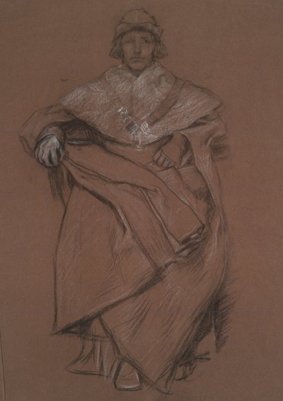 Studio di figura per The Royal Exchange da Edwin Austin Abbey