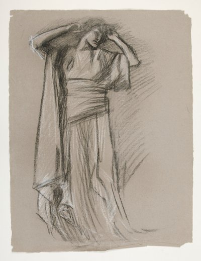 Studio di figura per il Castello delle Fanciulle(?), da La ricerca del Santo Graal (una serie di 15 dipinti per la Biblioteca Pubblica di Boston, completata nel 1901) da Edwin Austin Abbey
