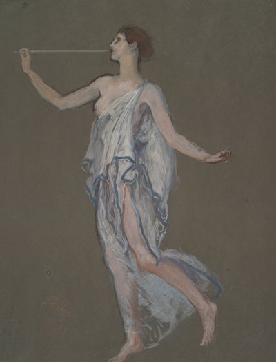 Studio di figura per la figura della Fama(?) da Edwin Austin Abbey