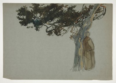 Figure sotto un albero - (illustrazione non identificata) da Edwin Austin Abbey