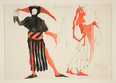 Folli, bozzetto di costume per Henry Irving da Edwin Austin Abbey