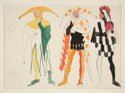 Fools, bozzetto di costume per Henry Irving da Edwin Austin Abbey