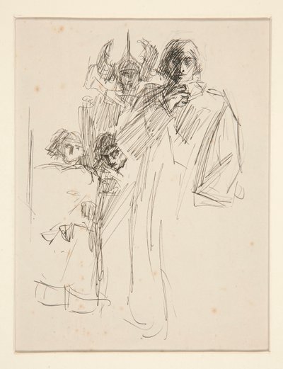 Galahad al castello, studio per La ricerca del Santo Graal (serie di quindici dipinti per la Biblioteca Pubblica di Boston, completata nel 1901) da Edwin Austin Abbey