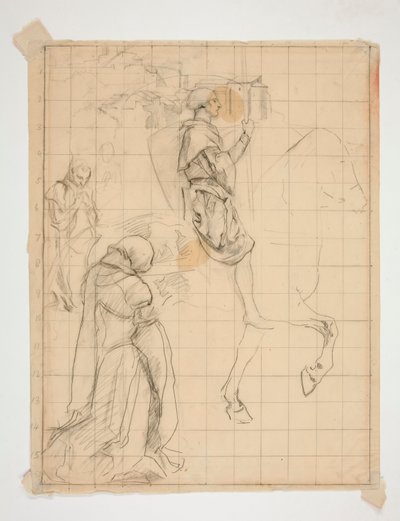 Galahad a cavallo: studio da Edwin Austin Abbey