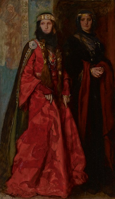 Goneril e Regan, Re Lear, Atto I, Scena I da Edwin Austin Abbey