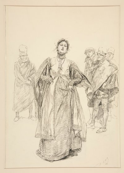 Katharina, illustrazione per Atto I, Scena i, La bisbetica domata da Edwin Austin Abbey