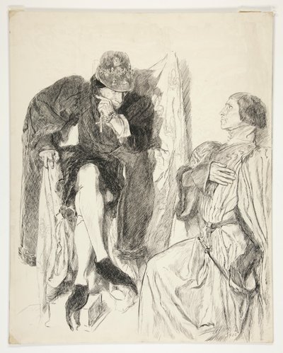 Re Luigi XI - Atto III, Scena III, Re Enrico VI (Parte III) da Edwin Austin Abbey