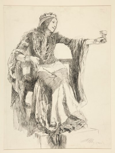 Lady Macbeth, Atto III, scena iv, Macbeth da Edwin Austin Abbey