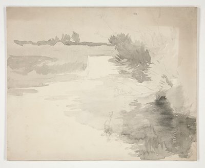 Paesaggio lungo un fiume da Edwin Austin Abbey
