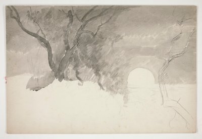 Paesaggio lungo una riva del fiume da Edwin Austin Abbey