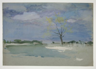 Paesaggio con albero da Edwin Austin Abbey