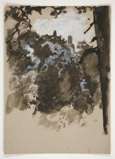 Paesaggio con albero da Edwin Austin Abbey