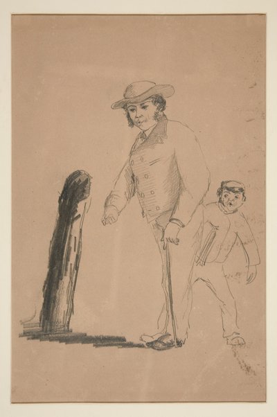 Uomo e ragazzo (recto); Teste e figure di cinesi (verso) da Edwin Austin Abbey