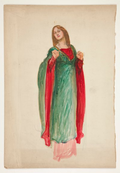 Dama medievale, schizzo per un