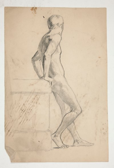 Studio di figura maschile nuda, classe di vita da Edwin Austin Abbey