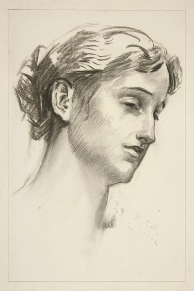 Ritratto di una giovane donna da Edwin Austin Abbey