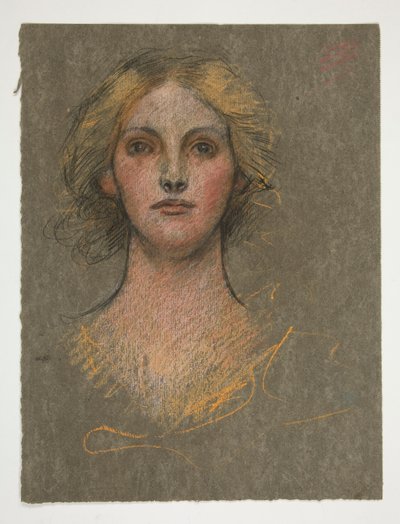 Ritratto di una giovane donna da Edwin Austin Abbey