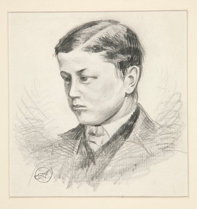 Ritratto di un giovane ragazzo non identificato da Edwin Austin Abbey