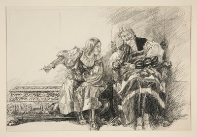 Proteo e il Duca, da Atto III, Scena i, Due Gentiluomini di Verona da Edwin Austin Abbey