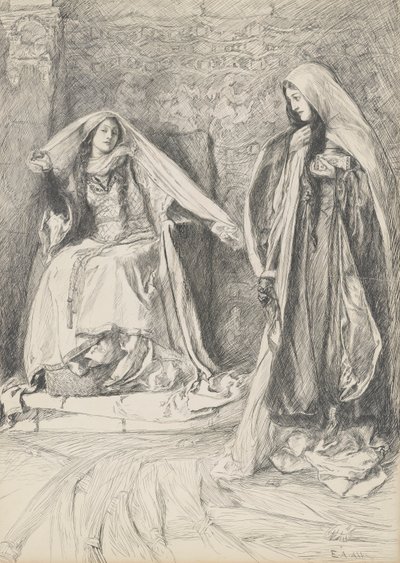 Rebecca e Rowena, illustrazione per Ivanhoe da Edwin Austin Abbey