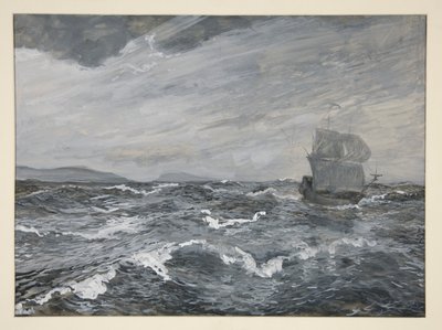 Marina con Barca a Vela da Edwin Austin Abbey