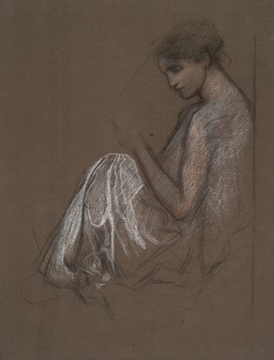 Figura femminile seduta da Edwin Austin Abbey